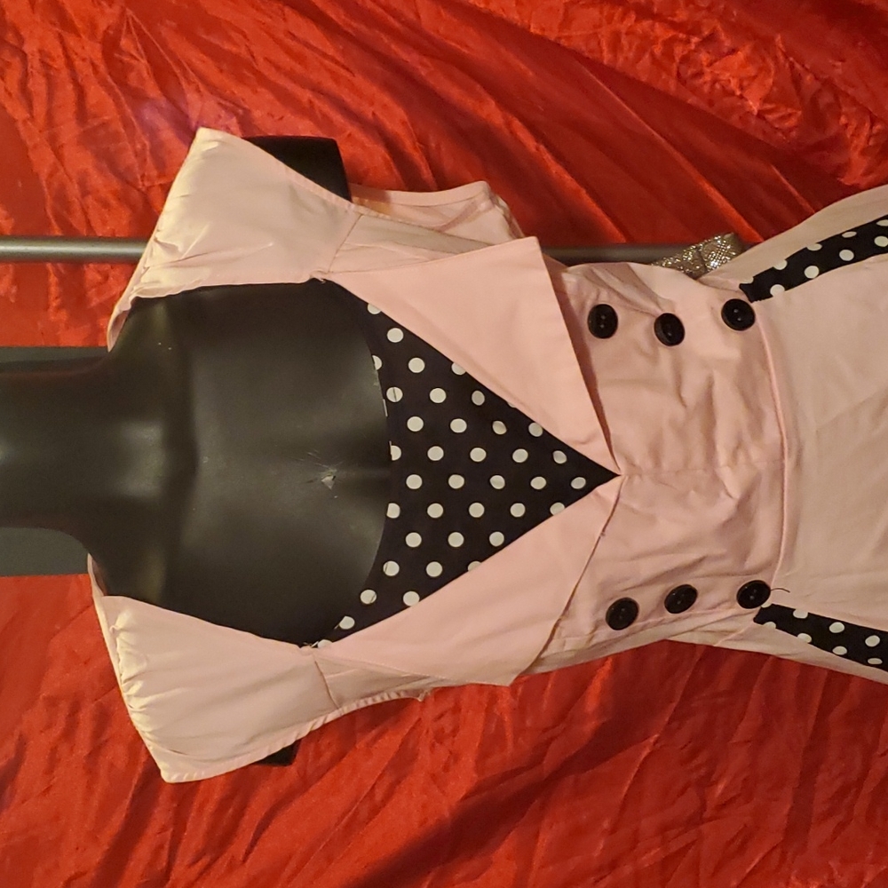 Pink polkadot dress NWOT